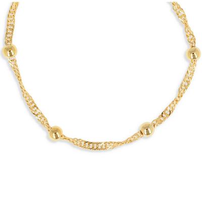 [R3919] - Vergoldete Halskette 'Billes Chorégraphie' goldfarben - 45 cm 6 mm