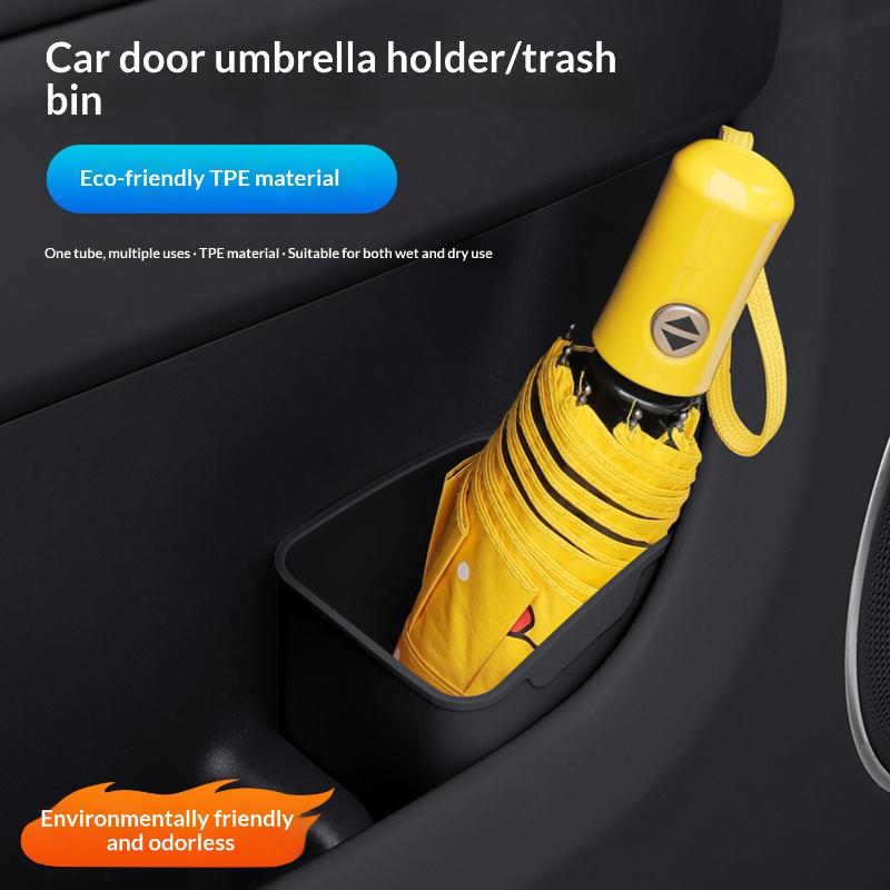 Tpe Car Door Storage Box Trash Can Multifunctional Auto Door Storage Bucket Umbrella Organizer For Car Accessories