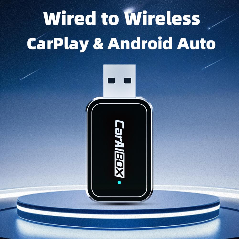 Wireless CarPlay Android Auto Wireless Adapter Wired To Wireless Smart AI Box Bluetooth-Compatible WiFi 4-Core CPU Auto Connect