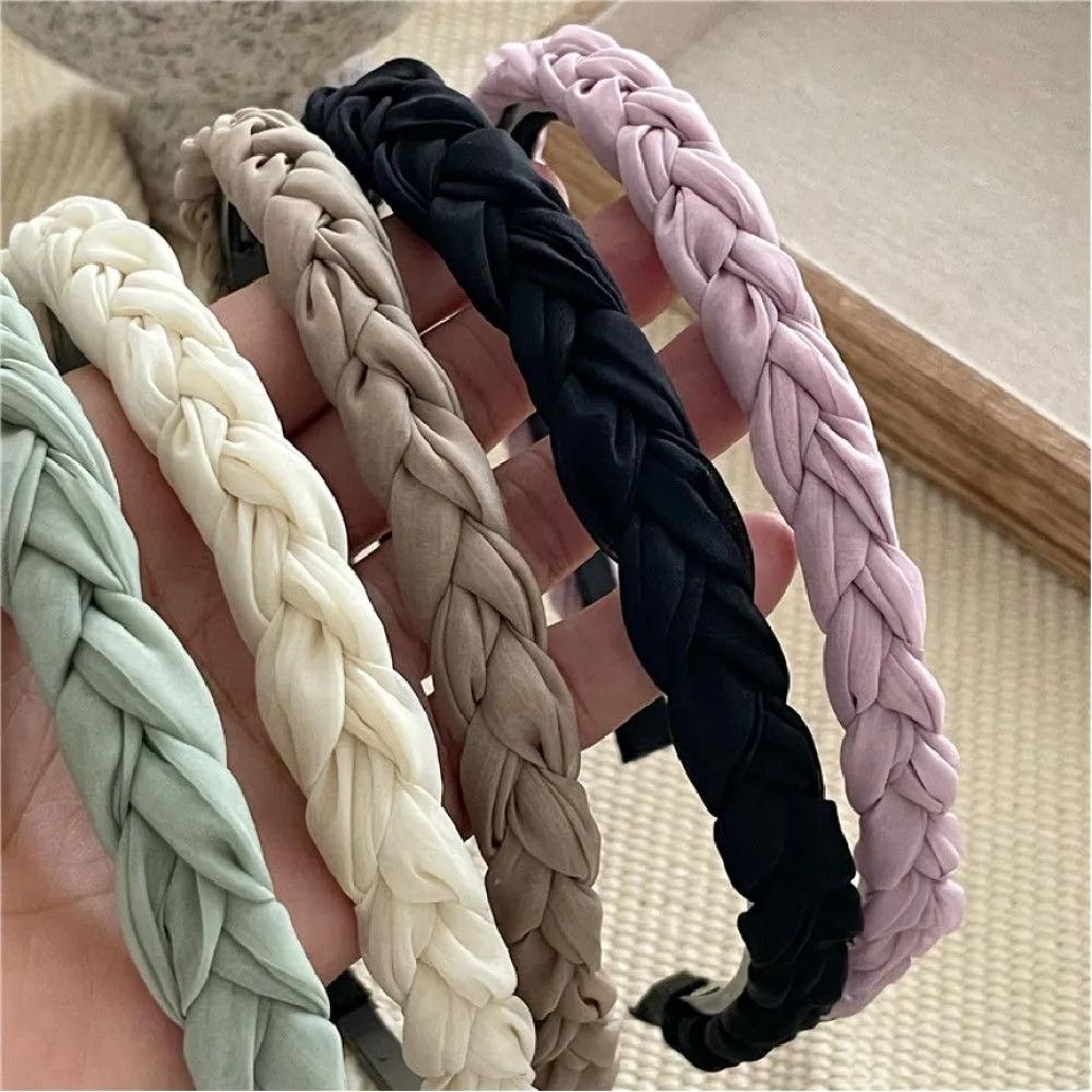 Twisted headband handmade hairband twist braid green