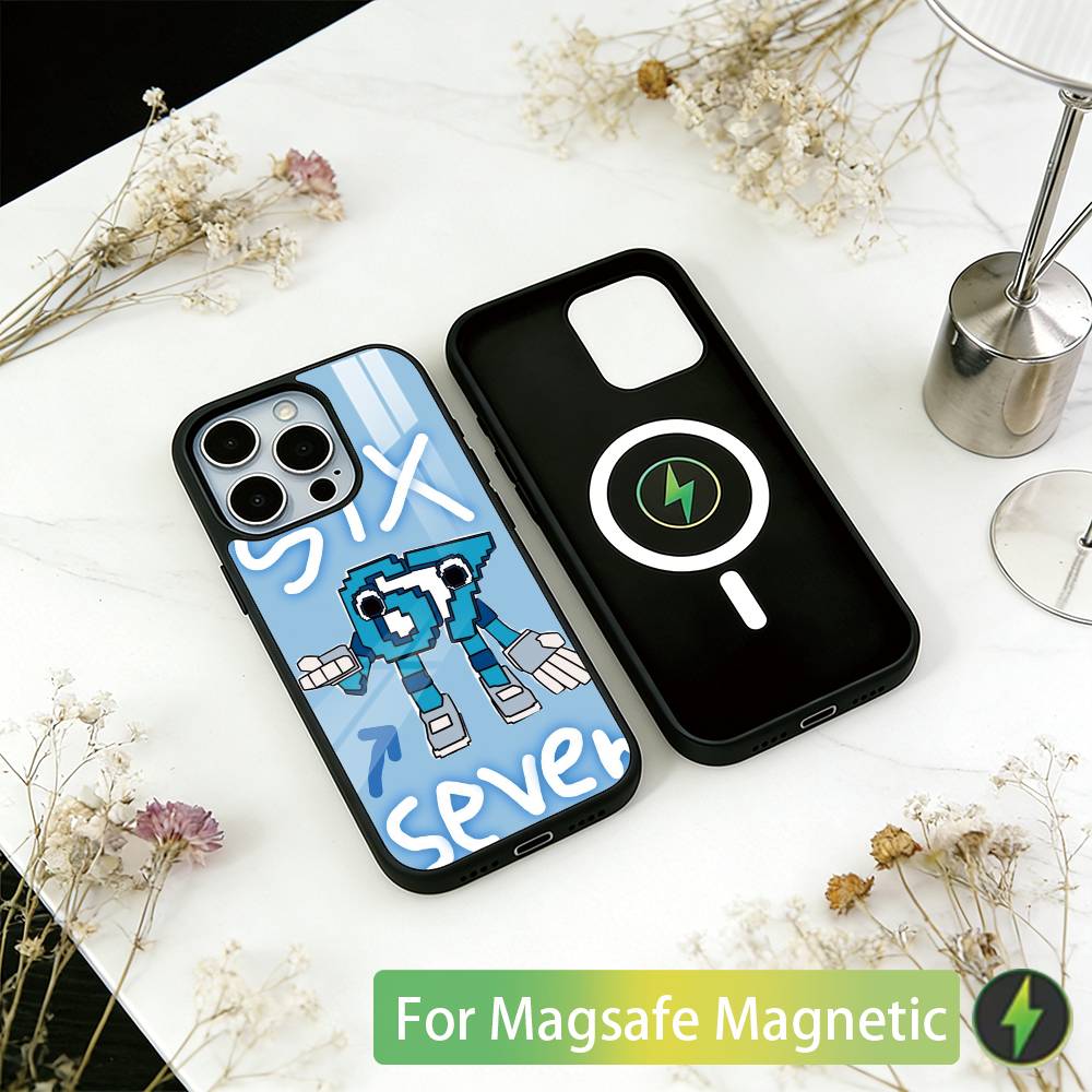Six Seven 67 Phone Case For iPhone17,16,15,14,13,12,11 Plus,Pro Magnetic For Magsafe Wireless Charging
