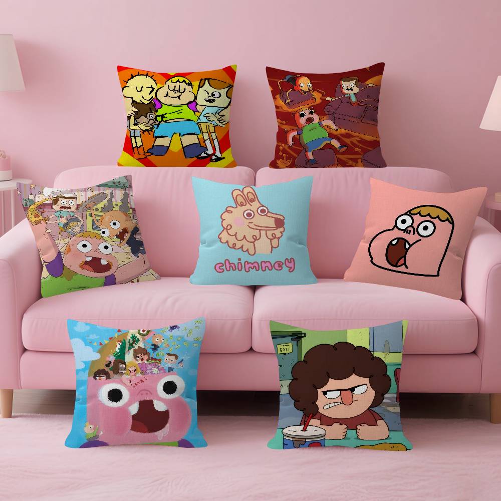 Cartoon CClarence fun Pillow Cushion Cover Pillowcase Living Room Sofa Home Decor Customized
