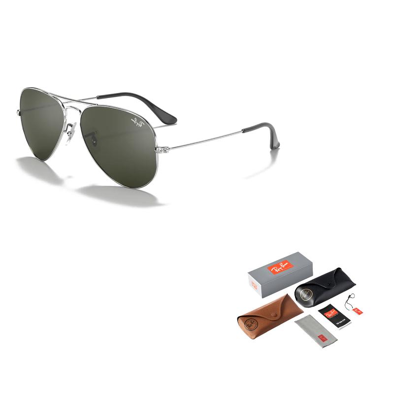 

RayBan Ray-Ban Temple Panels - Aviator Sunglasses Unisex Couple Black 58 чёрный