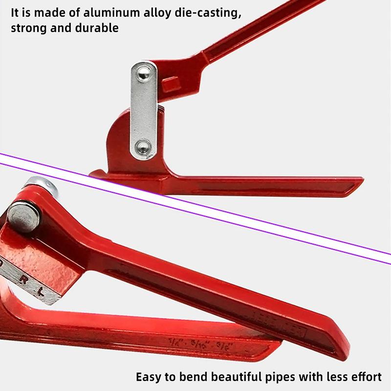 Bender 1/4" 5/16" 3/8" Brake Pipe Rolling Brass Copper Tube Pipe Manual Bending Tool Type Fuel Brake Pipe Bender Hand Tool