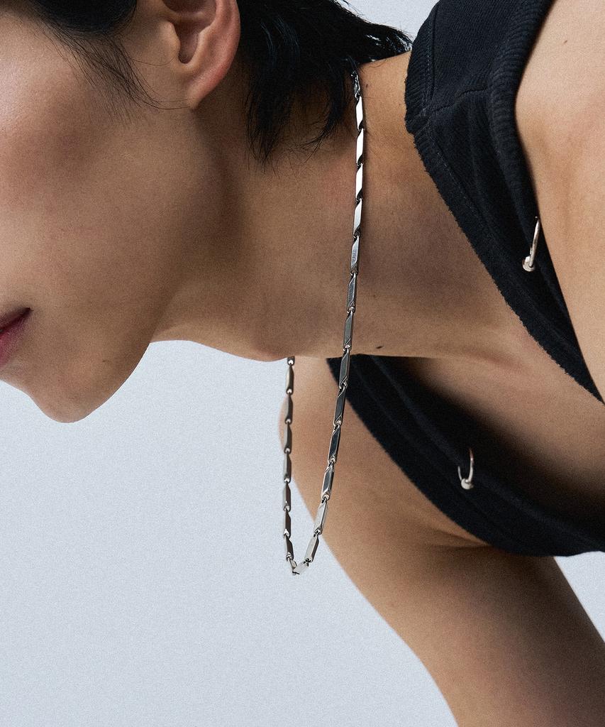 Scalettoblack Rsm019 Bamboo Chain Necklace