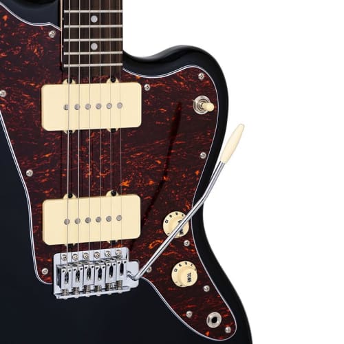 LEGEND LJM-Z TT BKBK Electric Guitar, Legend Jazzmaster Type, Black, with Locking Tuners