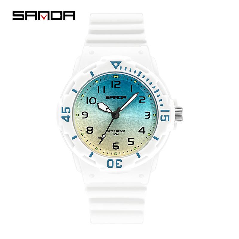 Sanda Fashion Couple Watches: Fresh, Versatile, Waterproof, Night Vision Luminous Style for Men & Women