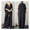 New Embroidered Solid Color Temperament Vacation Bohemian Extra Long Dresses