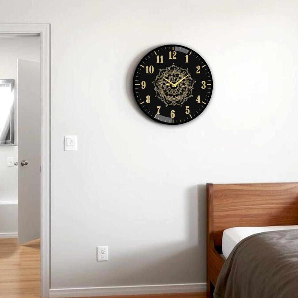 Big Decorative Designer Latest and Stylish Glass Digital Wall Clock Suitalbe for Living Room Hall Bedroom, Silent Non Ticking and Noiseless Clock,