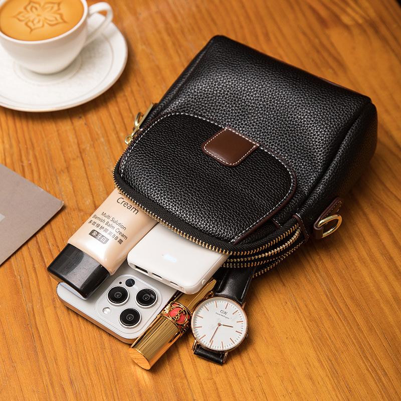 2025 Key Commuter Winter New Multi-layer Coin Women's Bag Contrasting Korean Versatile Large-Capacity One-Shoulder Crossbody Bag