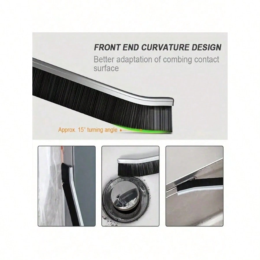 1Pcs Long Handle Crevice Cleaning Brush: Designed For Hard-To-Reach Spaces Like Window Tracks, Sliding Door Grooves, Sink Edges