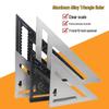 Aluminum Alloy Metric & Imperial Set Square and Protractor (90°/45°) for Woodworking and Drawing