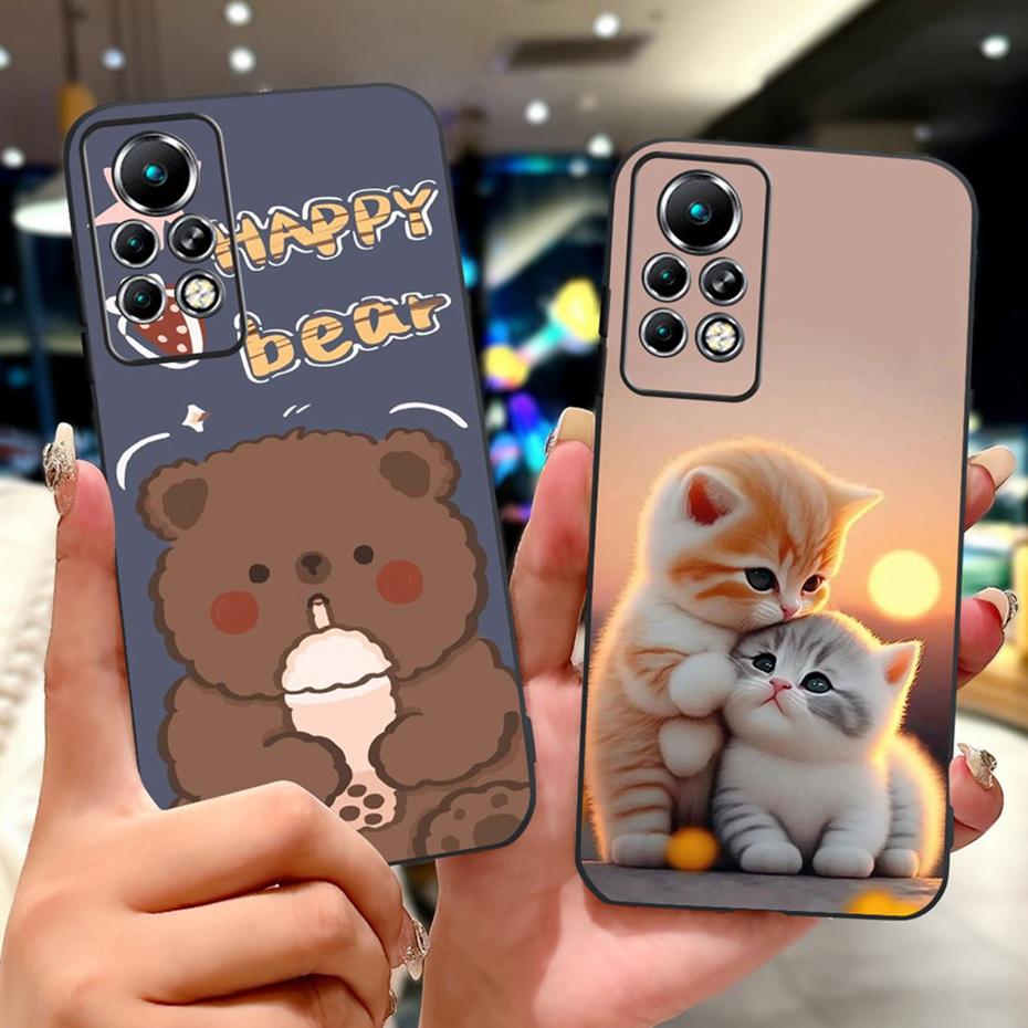 New Design Phone Case For Infinix Note 11 Pro 11S X697 X698 X663 Black Silicone Soft Back Cover For Infinix Note11 11S 11Pro