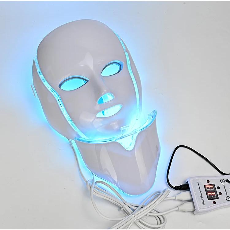 7 Color LED Phototherapy Mask - Facial & Neck - Whitening, Anti-Acne, Pore Shrink