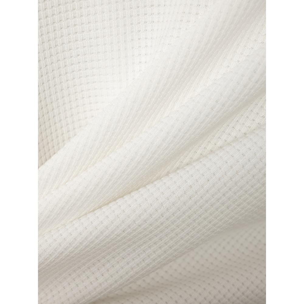 Waffle Autumn Winter Men's Polo Shirts Collar Solid Color Long Sleeves Sport Tops Fashion Casual Polos