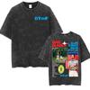 Wholesale Rap Bad Bunny DTMF World Tour Oversized Tshirt for Men Luxurious Fashionable Retro Washed Hiphop Pure Cotton Tshirt