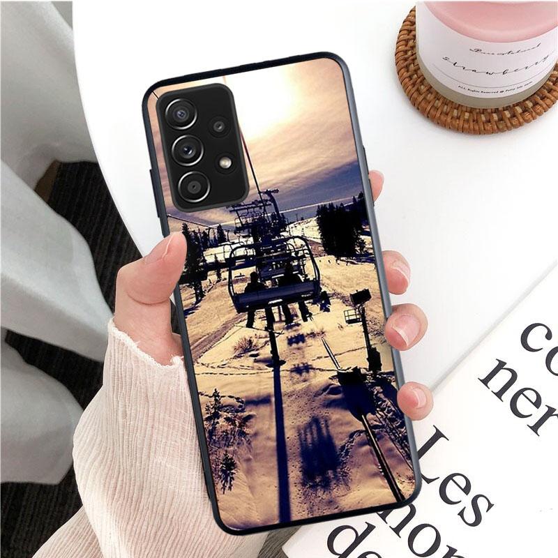 Snö Die Skidåkning Snowboard Sport Mobilskal för Samsung Galaxy A13 A22 A12 A32 A71 A11 A21S A33 A52 A72 A51 A50 A70 A31 M31