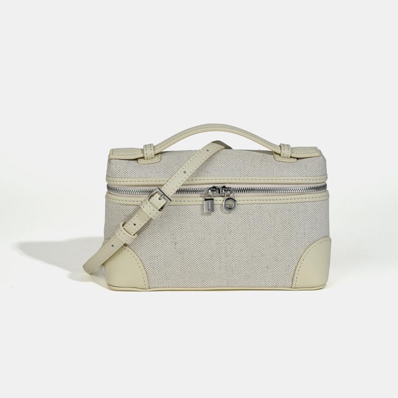 New LP19 Mini Shoulder Bag Real Cowhide Canvas Gigi Messenger Bag Box Bag