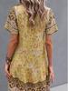 Summer French Retro V-neck Floral Dress - Beach Vacation Style for Women