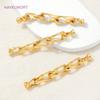 18K Gold Plated Brass Connectors Clasps,Fasteners For Bracelet Accessories,Clasp For Jewelry,DIY Necklace Making Supplies