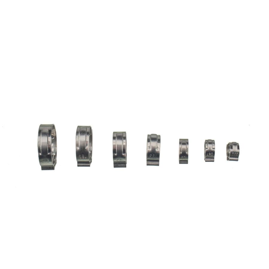 80 x 5.8-21mm Single Ear Plus Stainless Steel Car Hydraulic Hose Clamps O-Clips Pipe Fuel Air