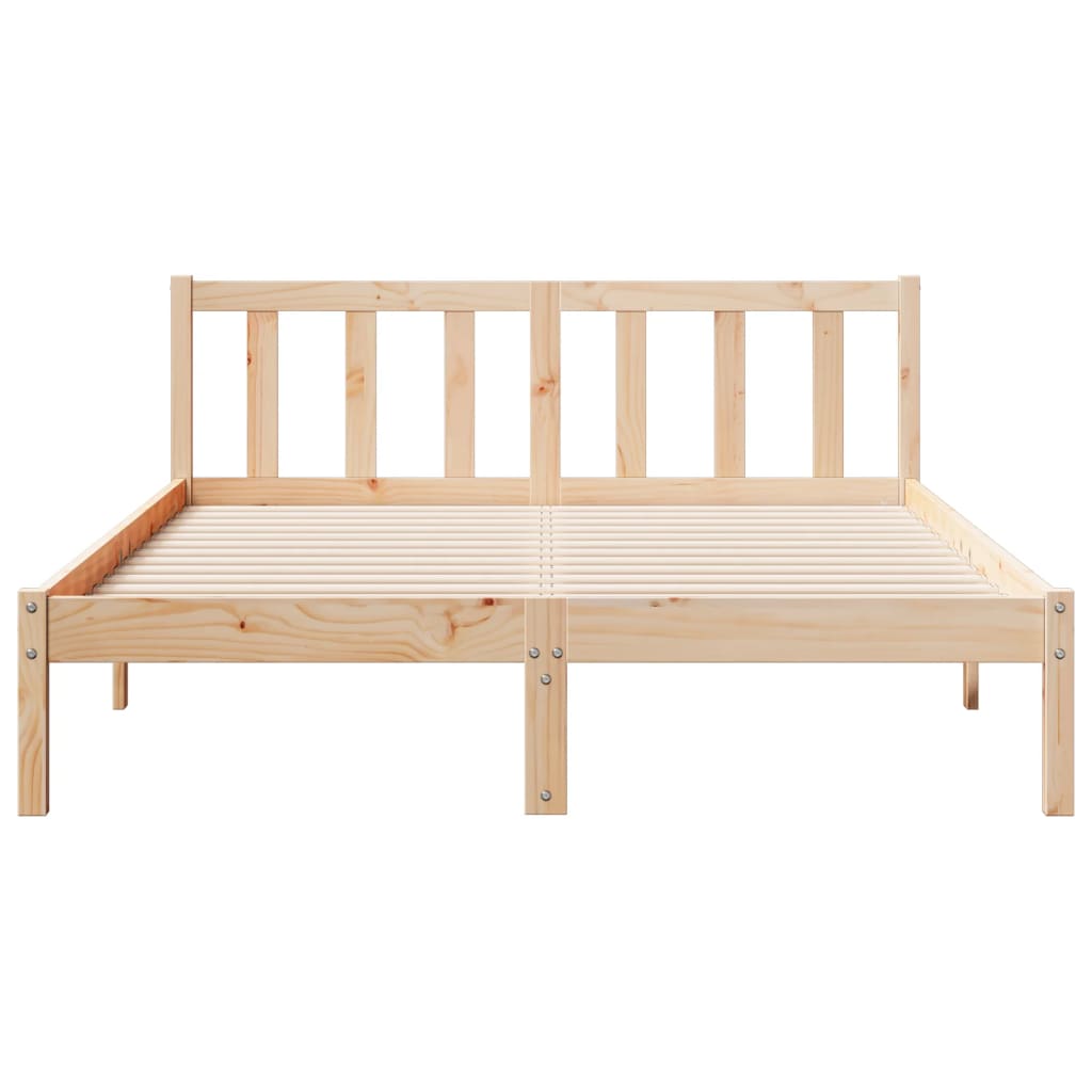 Vidaxl Longer Bed Without Mattress, 160X210 Cm, Solid Pine Wood