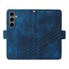 (Blue) Case for Samsung Galaxy S25 Leather Card Slot Holders Quilted Pattern Protective Cover