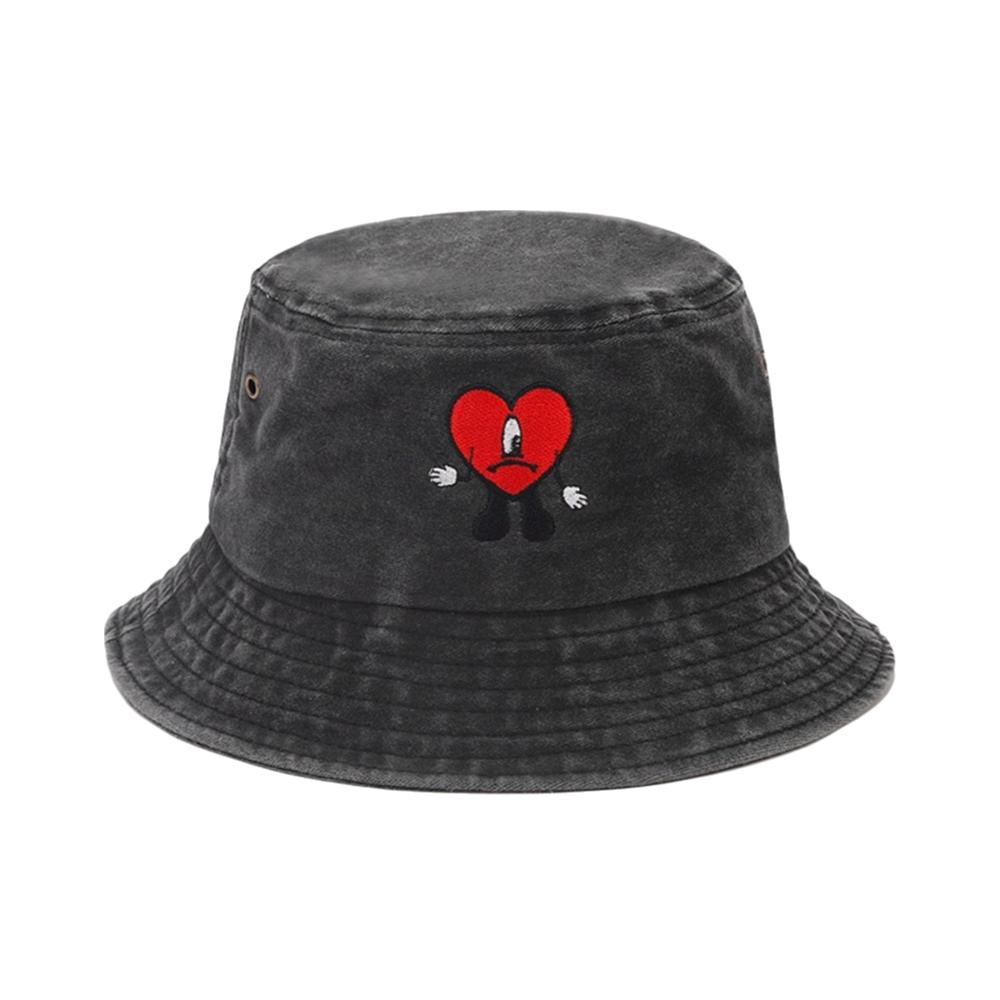 

Панама Bad Bunny, складная панама, модная мужская шляпа от солнца для улицы чёрный