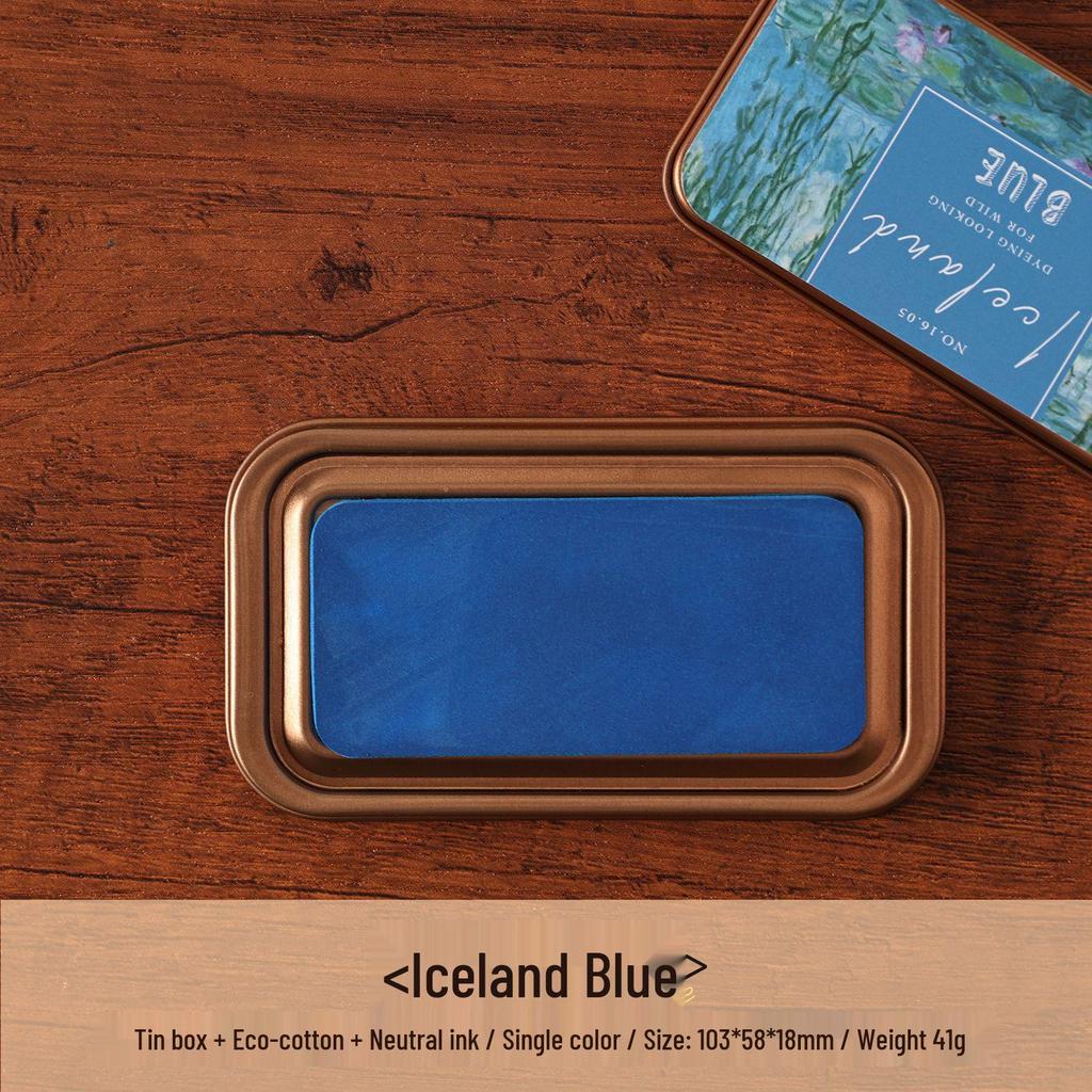 Tie-dye Wilderness Eco-Cotton Journal Ink Pad - Neutral Oil-Based Iron Box Ink Pad