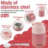 530/600ML Food Thermal Jar Stainless Steel Insulated Soup Cup Leak-proof Thermos Containers with Spoon Lunch Box for Adults Kids