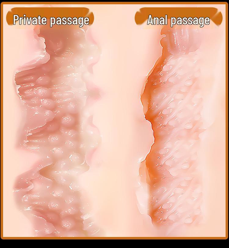 Dlouhé silikonové kalhotky Vagina pro lesby - Měkká nositelná intimní hračka