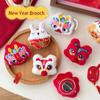 Dancing Lion Lion Dance Brooch Lucky Chinese Style Pin Lovely Spring Festival Pin  Gift