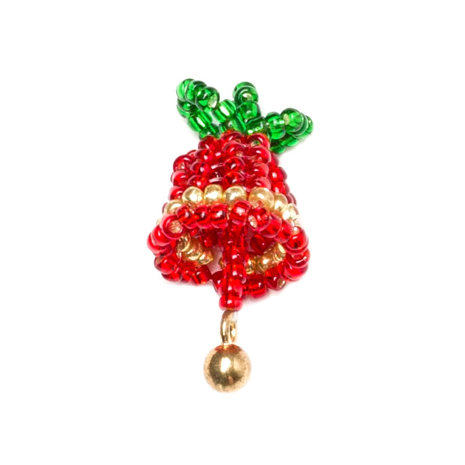 DIY Beaded Bell Pendant Earrings for Christmas & New Year