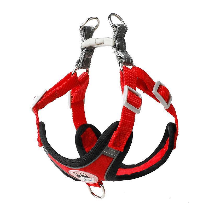 Reflective Vest-Style Harness with Leash for Small Dogs