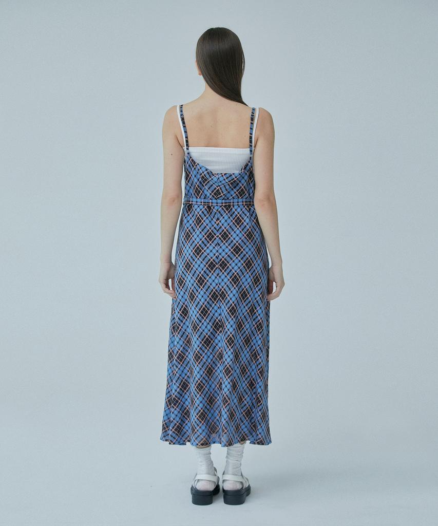 Pin Black Check Sleeveless Dress