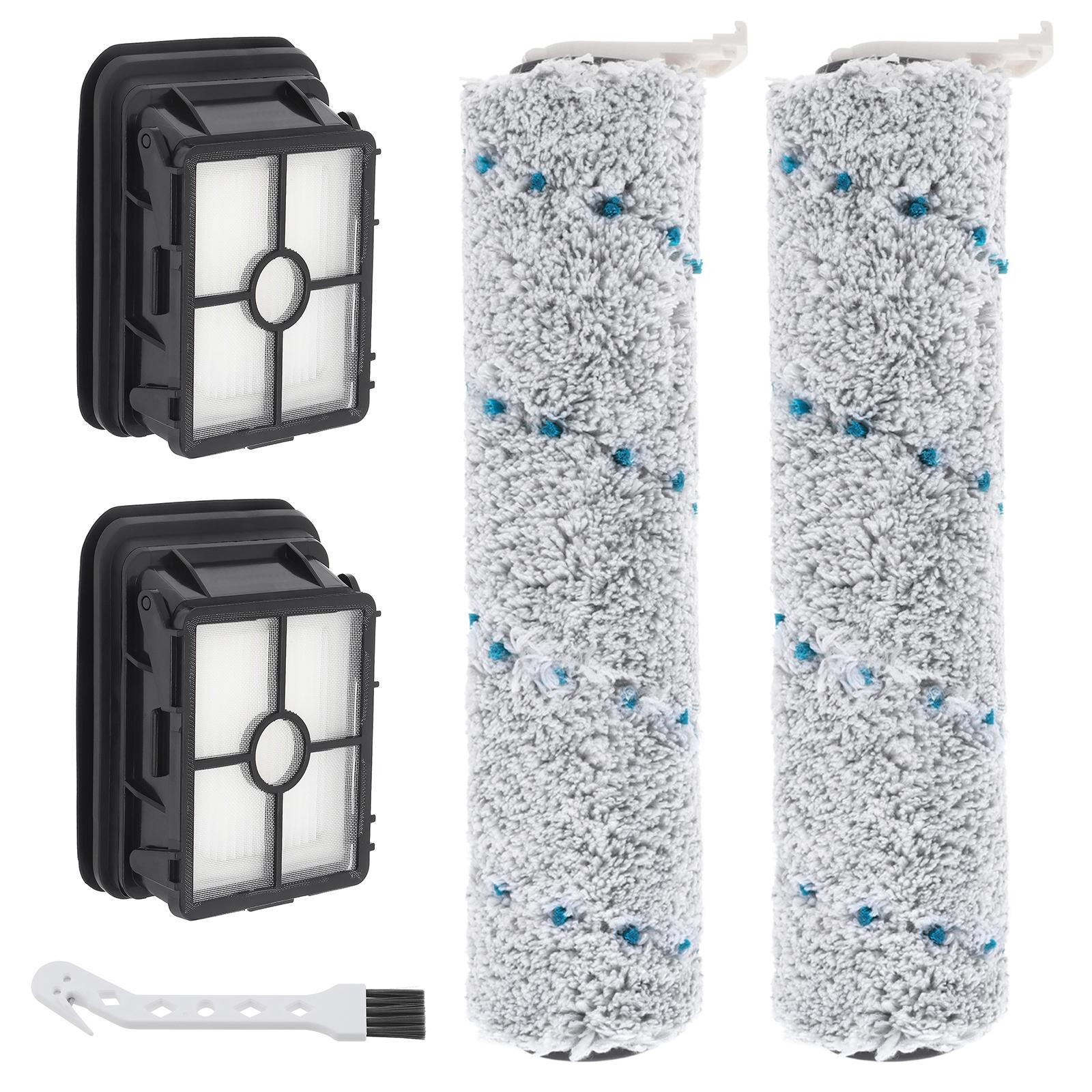 

4 шт. Многоразовые ролики-щетки для разных поверхностей и вакуумный фильтр, подходят для Bissell 2554A / 2765Z / 2767Z со щеткой для чистки, моющийся чистящий инструмент