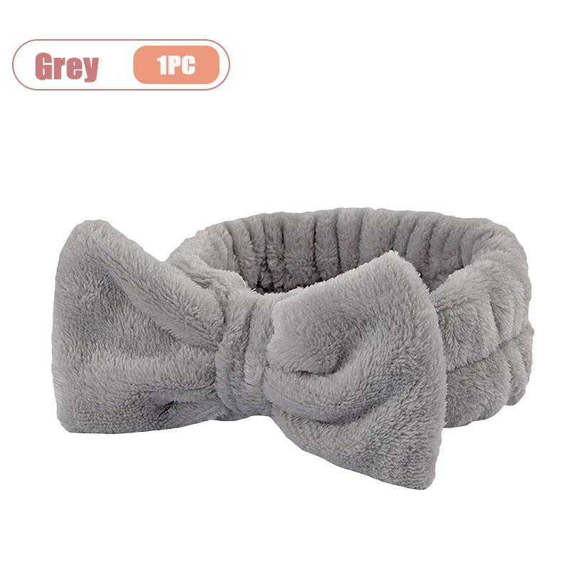 

1-20 шт. Мягкая повязка на голову из кораллового флиса для умывания лица, макияжа, с бантом, обруч для волос, светло-бежевый йога-тюрбан для девочек, женщин