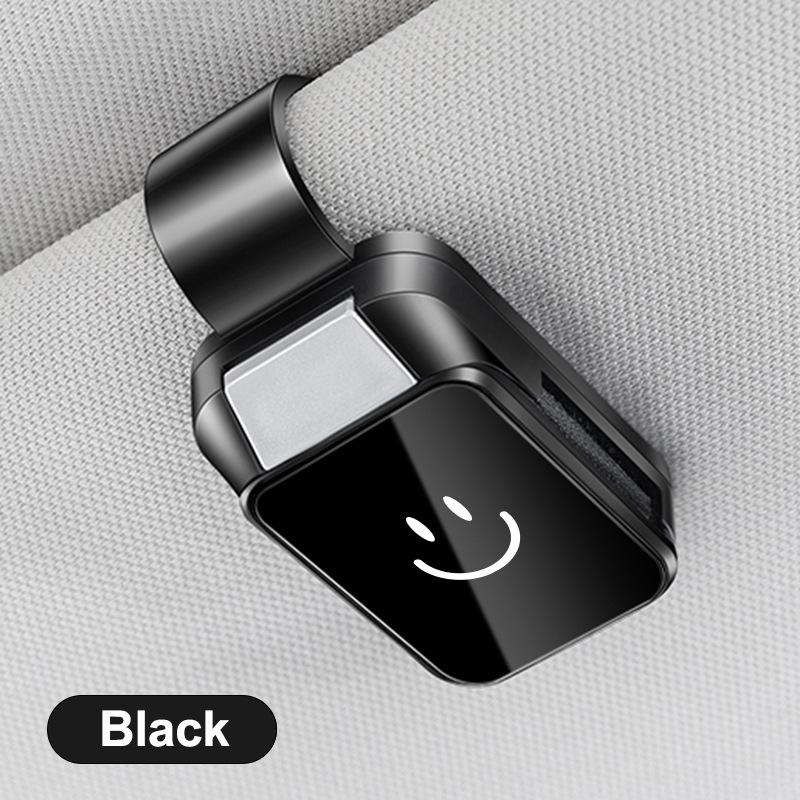 

New Upgraded Car Glasses Holder - ABS Plastic,Suitable for All Car Models,Happy Face Design,Safe Sunshade Accessory,Glasses Clip