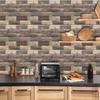 10pack Auto Adhesive 3D Brick Texture Wallpaper Waterproof PVC Decals For Backsplash And Feature Walls