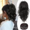 Ponytail Wig Grab Clip Women's Half Zip Latin American Roll Waterfall Straight Fluffy Additional Hair High Skull Top Simulated Braid