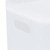 Plastic Storage Basket Large Capacity Translucent Stackable Desktop Storage Box With Lid for Office Home Bathroom Desktop