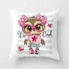 Cute Owl Cushion Covers  Comfortable Pillow Cover x Decorative Pillows For Sofa Bed Car Throw Home Decor