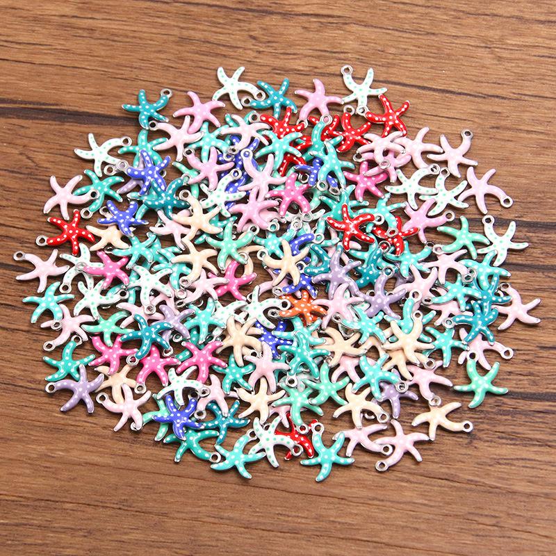 Stainless Steel Marine Life Enamel Pendants: Fish, Crab & Dolphin Charms in 9 Styles