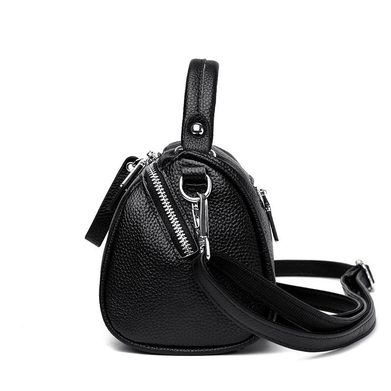 2026 New Leather Handbag Female Head Layer Cowhide Female Bag Single Shoulder Crossbody Bag Large Capacity Pillow Bag
