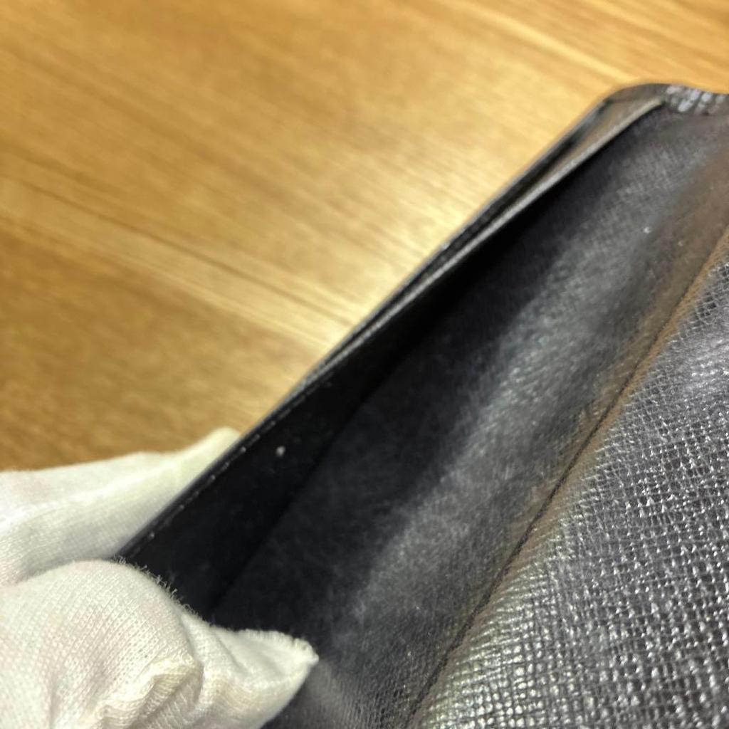 Used Louis Vuitton Epi Leather Long Wallet Black
