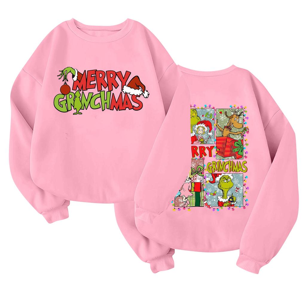 Children's Fashionable Lightweight Long-sleeved Round Neck Pullover With Pockets Printed Pullover