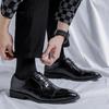 Three-headed Leather Shoes Business Casual Dress British Suit Shoes Groom Wedding Shoes, Large Size