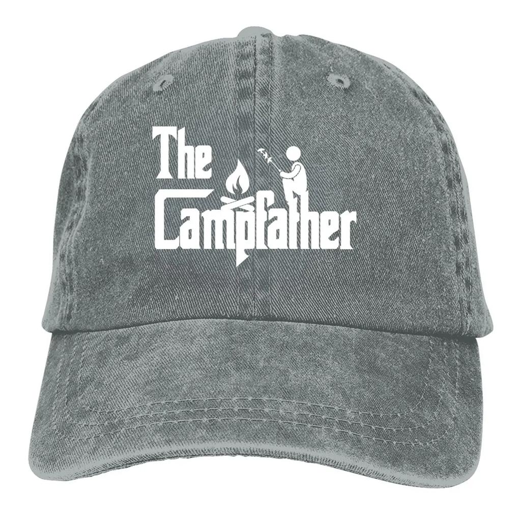 Pure Color Dad Hats The Campfather Women's Hat Sun Visor Baseball Caps Camper Camping Peaked Cap
