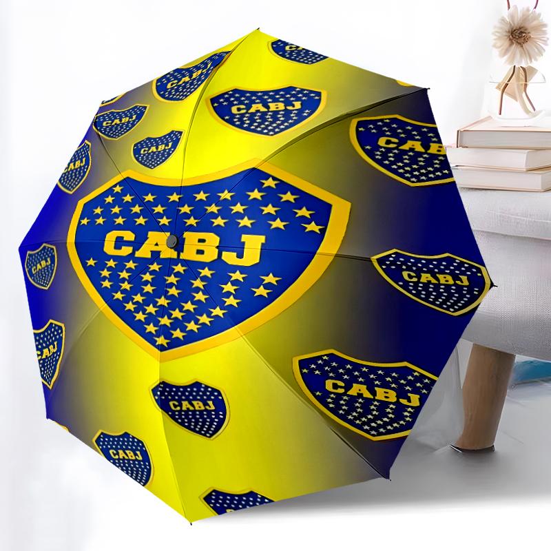 Printed Club Atlético Boca Juniors Printed Folding Umbrella,Outdoor,Leisure,And Travel Umbrella,Durable Umbrella Fabric,Birthday And Holiday Gift