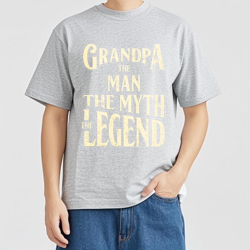 Hiphop For Man Summer T Shirt Grandpa The Man The Myth The Legend Short Sleeve Comfortable Oneck For Her Top Tees